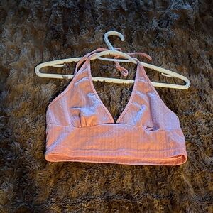 Chic Pink Halter Crop Top